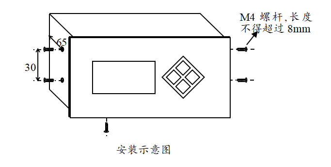 SGE2000微机保护装置横款安装示意图