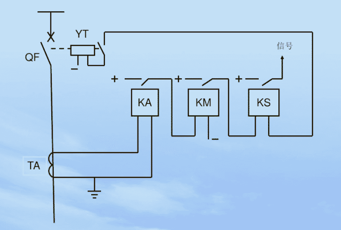 三段式电流保护原理接线图